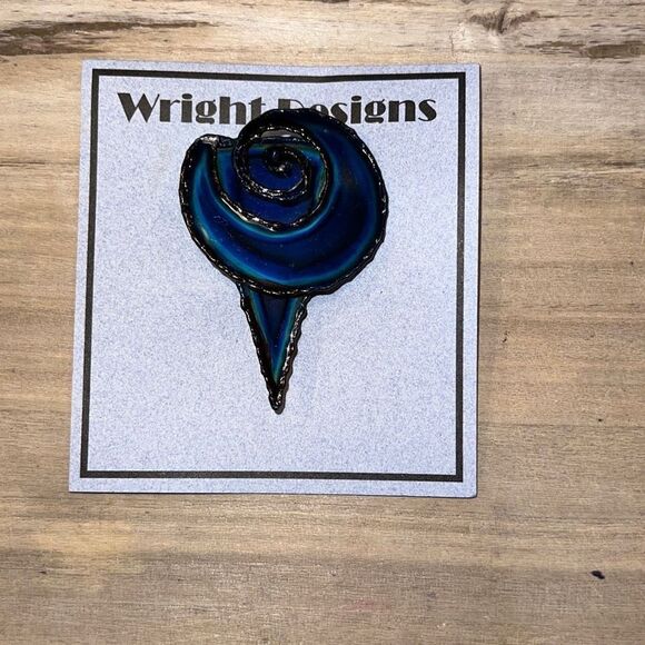 Original Brooch By David Wright Custom Made From ChromePlate NWT - Picture 6 of 7